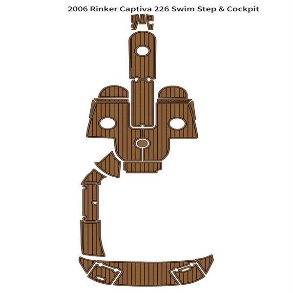

2006 rinker captiva 226 swim platform cockpit pad boat eva foam teak floor mat