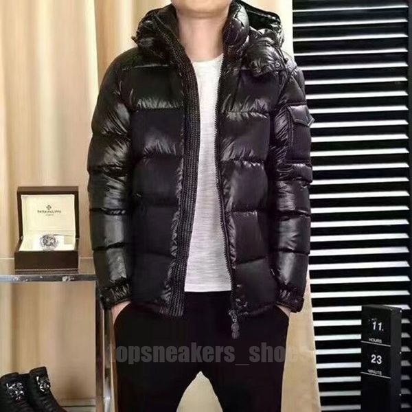 

mens jackets hooded puffer jacket clothes women slim fit clothes fashion jacket with zippers warm outwears designer men brand down joggers c, Black