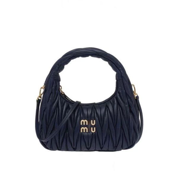 

10a designer miui wander matelasse underarm bag women's mens cleo satchel tote hobo luxury with shoulder strap genuine leather handbag