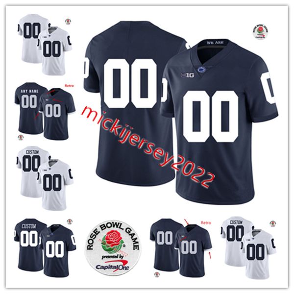 

stitched custom mens youth football jersey 14 todd blackledge 45 sean lee 89 dave robinson 22 evan royster 5 daesean hamilton 8 allen robins, Black