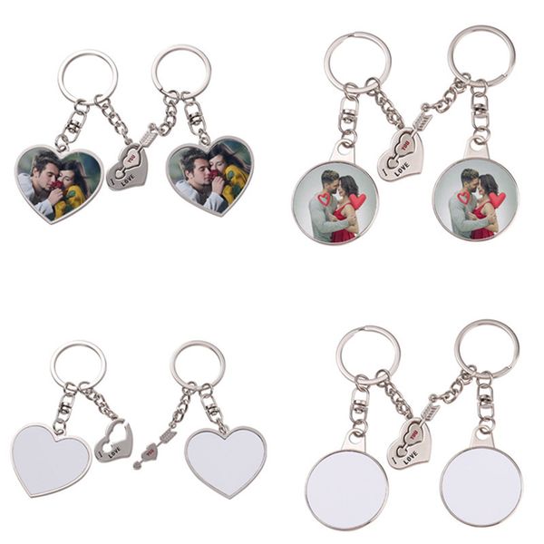 

lover sublimation blank accessoy diy designer keychains arrow heart keychains wallet handbag couples car key ring jewelry for woman man frie, Silver