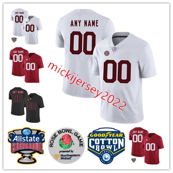 

american college football wear derrick henry alabama crimson tide football jersey tua tagovailoa julio jones jaylen waddle calvin ridley jal, Black