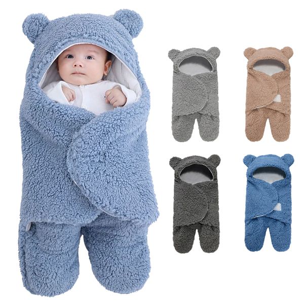 

blankets swaddling baby sleeping bag ultrasoft fluffy fleece born receiving blanket infant boys girls clothes sleep nursery wrap swaddle 221