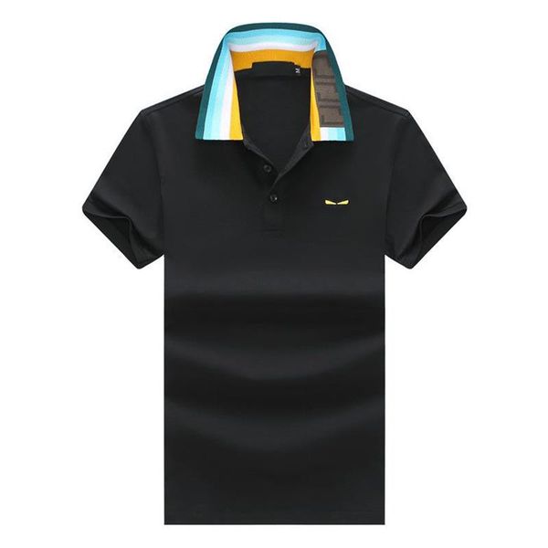 

mens designer trendy brand genuine polo shirt t-shirt cotton embroidery summer breatha ble short sleeve lapel business casual with m-3xl, White;black