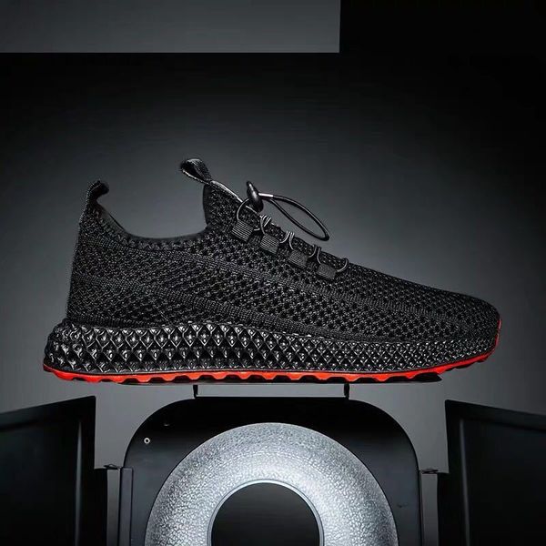 

dress shoes summer breathable mesh casual for men sneakers slip on running male leisure sneakersgh88 221207, Black