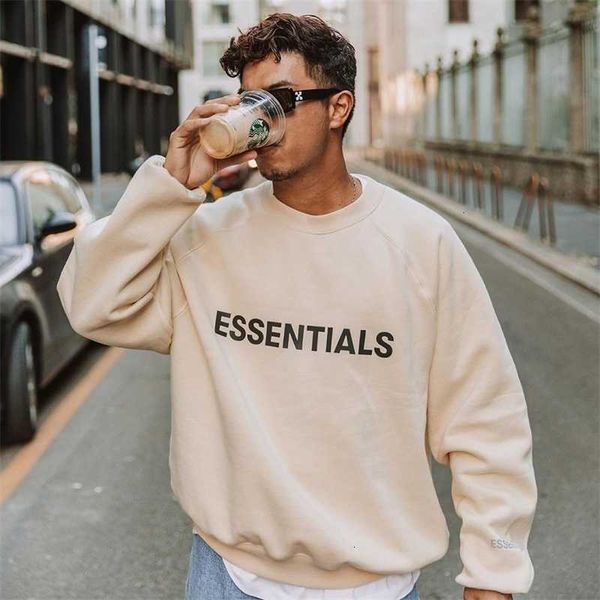 

mens essentials hoodies rubber lettered print hoodie sweatshirt fashion high street hippop couple oversized 100% cotton hoodies, Black