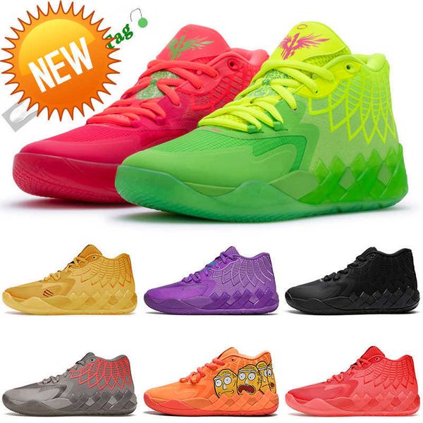 

outdoor basketball shoes lamelo ball mb.01 men basketball shoes sneaker black blast buzz city not from here queen city rick and morty rock r
