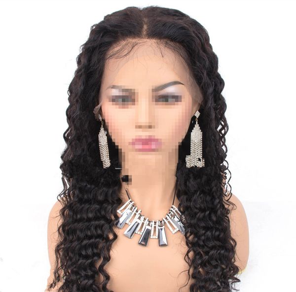 

water wave with transparent lace front human hair 1030inch for women, Black;brown