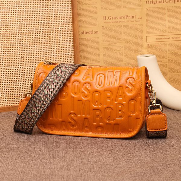 

evening bags fashion trend sling letter luxury designer handbags for women genuine leather saddle casual vintage tote shoulder messenger 221