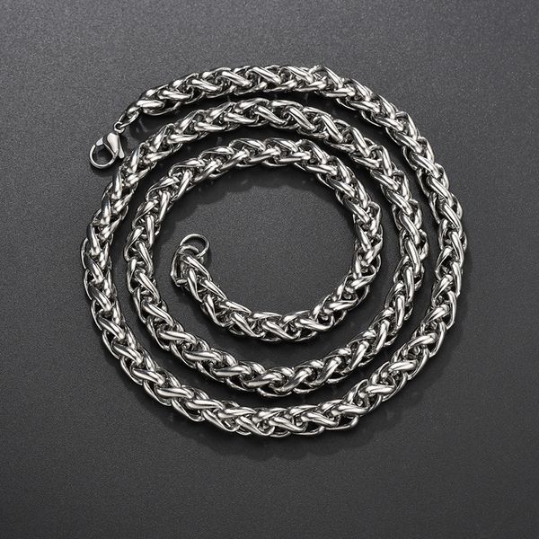 

fashion jewel stainless steel keel chain designer necklace men necklaces women necklace 18k gold stainless chains necklace man luxury chains, Silver