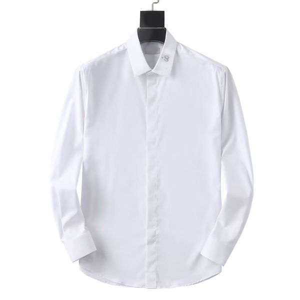 

designers mens dress business fashion casual shirt brands men spring slim fit shirts chemises de marque pour hommes #25 6anv, White;black