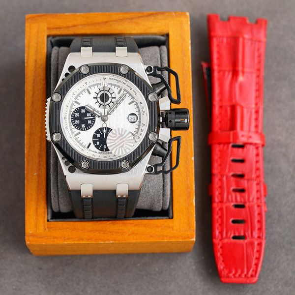 

senior men's watch automatic mechanical tape scratch proof waterproof hollow fashion watch men, Slivery;brown