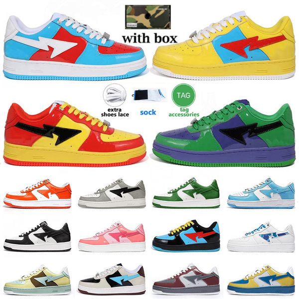 

with original box fashion sta designer shoes star casual shoe plate-forme pink grey black white orange jjjjound camouflage green luxury snea