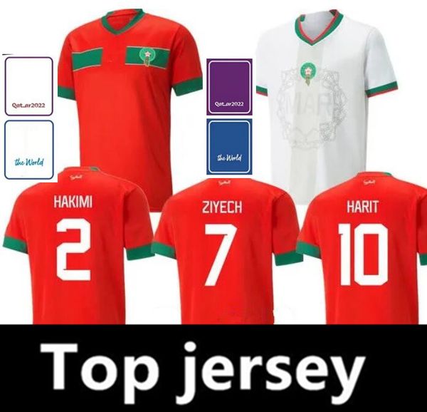 

2022 moroccan soccer jerseys hakimi maillot marocain ziyech en-nesyri football shirts harit saiss idrissi boufal maroc national team 22 23, Black;yellow