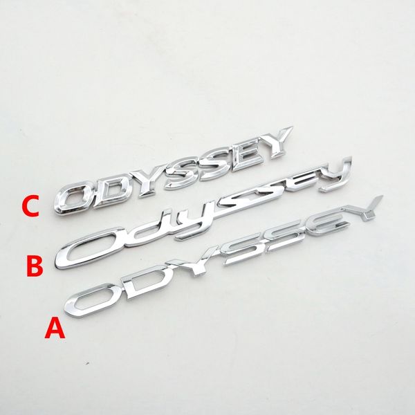 

car styling chrome emblem rear trunk tail gate logo plate sticker for honda odyssey rb1 rb2 rb3 ra6 rc 1999-2010