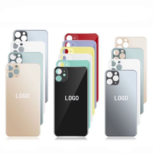 

big hole and normal hole phone back cover glass for iphone xr 11 12 11pro max replacement with easy change b214