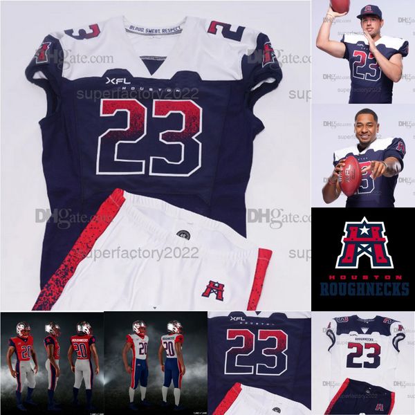 

football jerseys football jerseys 2023 roughnecks jersey kaleb eleby bran don silvers cole mcdonald adrian killins garrett owens cedric byrd, Black;red