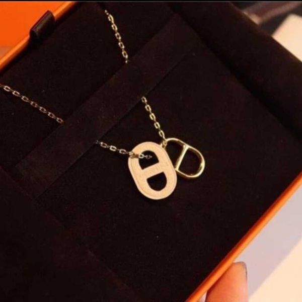 

necklaces designer herma classic necklace pig nose titanium steel necklace cowhide personality s925 sterling silver bag collar chain sweater