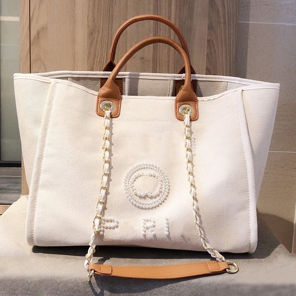 

cc bag designer bags handbags tote bag chain bagss beach women luxury fashion knitting purse large capacity canvas shopping bag