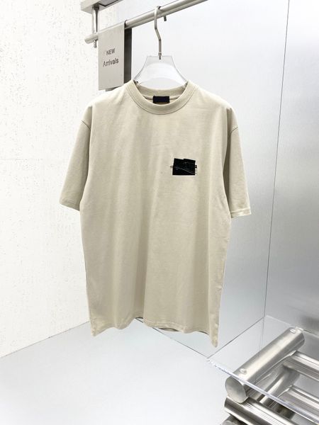 

men's t-shirts round neck embroidered and printed polar style summer wear with street pure cotton vwn2, White;black
