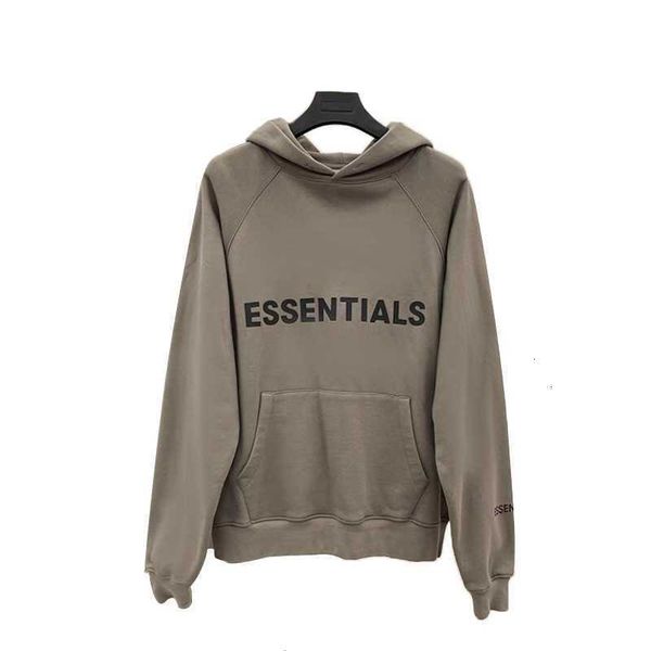 

essentials hoodies men sweatshirts reflective letters printing fleece oversized hoodie fashion sweatshirt, Black