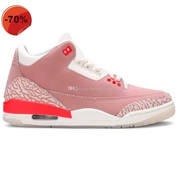 

high shoes jumpman 3s wmns rust pink basketball shoes men sneakers designer platform mens woman ck9246 600, Black