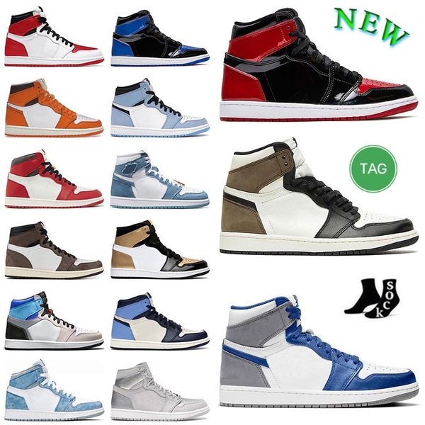 

fashion jumpman 1 1s basketball shoes j 1 mens womens high dark mocha bred patent true blue high cactus jack chicago lost and found seafoam