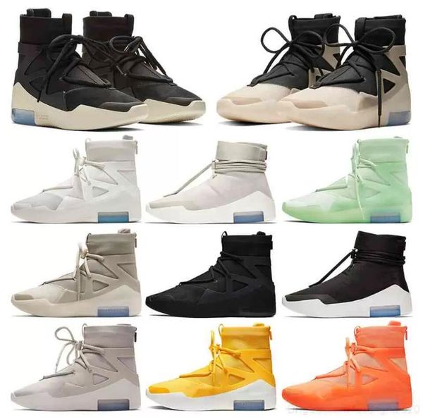 

authentic fear shoes 1 boots triple black oatmeal of god the atmosphere yellow light bone sail orange men outdoor sneakers with original box