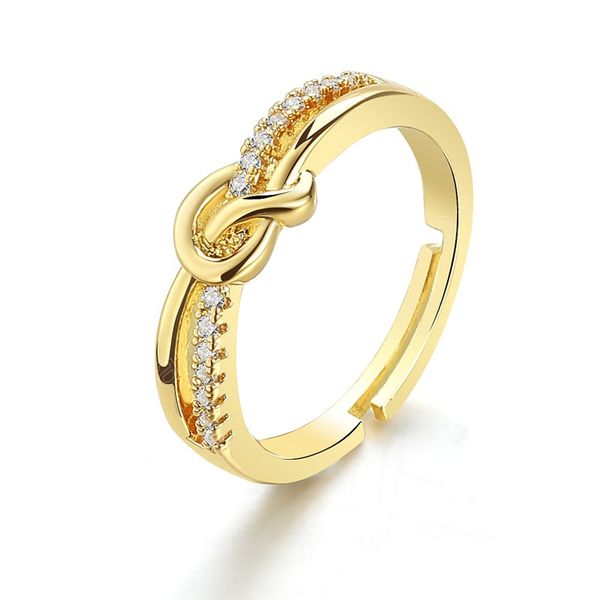 

luxury gold color rings for woman vintage open ring party joint ring fashion elegant jewelry gift, Silver