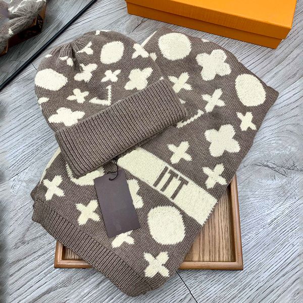 

Hat Scarf Set Fashion Scarf Hat 2022 Autumn Designer Women Mens Knitted Set Winter Warm Hats and Scarves Beanie