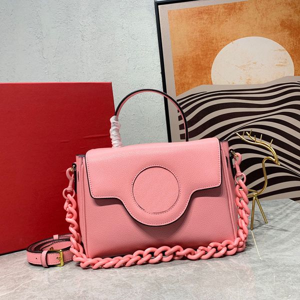 

retro lady messenger bags pink lychee pattern european and american fashion leather shoulder bag luxury leather commuter designer ladies han