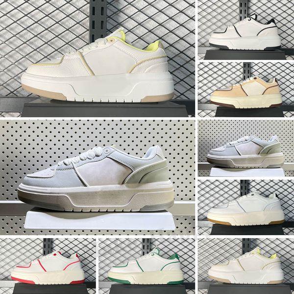 

liner casual shoes designer mens womens low old shoe thick bottom leather black green fashion luxury sneakers platform trainers