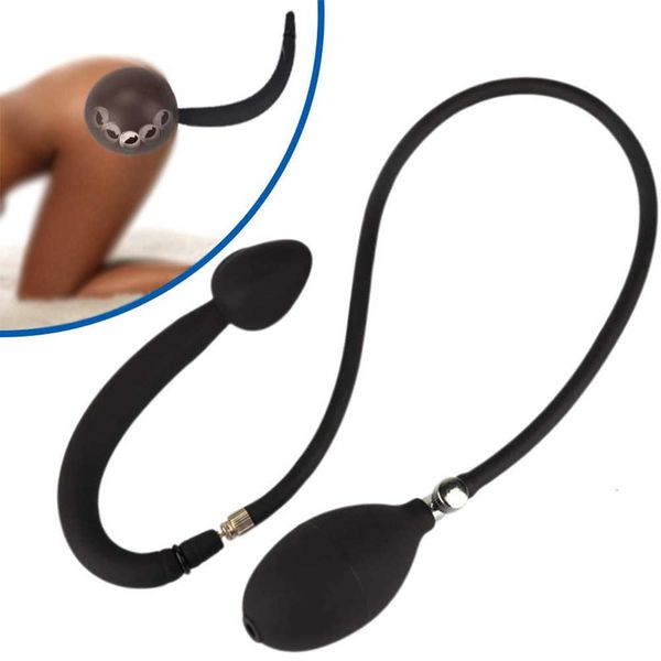 

vibrator massager toys gay dildo pump inflatable anal plug expander huge vaginal anus dilator silicone butt dilation ball-rolling kud5