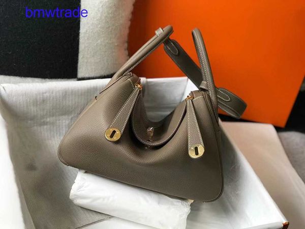 

designer bags luxury genuine leather herme women's handbags with standard lindi 26cm lychee grain leather one shoulder doctor bag
