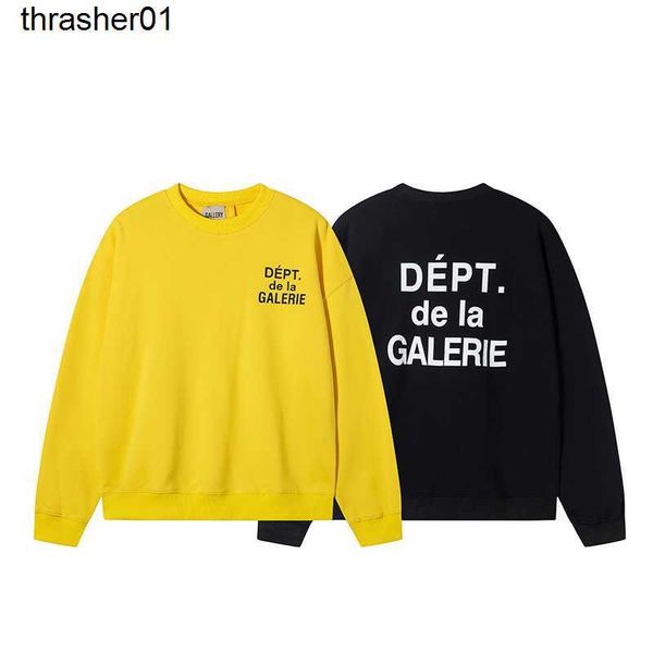 

men's hoodies designer sweatshirts new galery dept loose pullover letter print womens fashion brand hoodie, Black