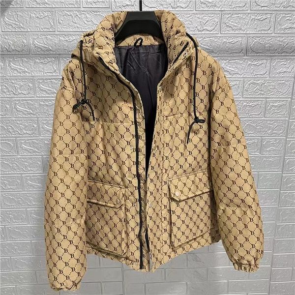 

men's jackets embroidery varsity designer men women burberys coats parkas outerwear detachable sleeve hooded down coat cotton puffer st, Black;brown