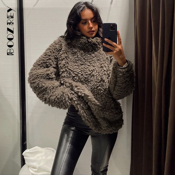 

women's sweaters boozrey fall winter fashion women lambswool sweater pullover y2k wild warm loose dark harajuku vintage long sleeve 221, White;black