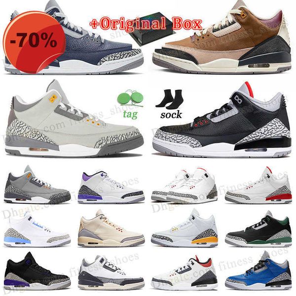 

high shoes retos 3 jumpman 3s basketball shoes jorden 3s 2022 new sport fashion archaeo brown cool grey pine green slim shady georgetown nav, Black