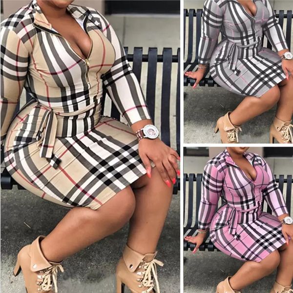 

casual dresses plus size womens plaid fashion classic clothing big sizes dress slim plaids skirt women trendy skirts l-5xl, Black;gray