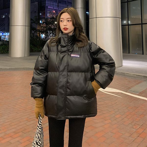 

women's down parka black jacket stand collar coat fashion leisure waterproof winter thicken duck feather female warm outwear 221207