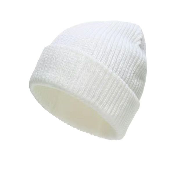 

mens winter cap beanie brand warm beanies european american luxury women double-layer folded knit womens woolen hat, Yellow
