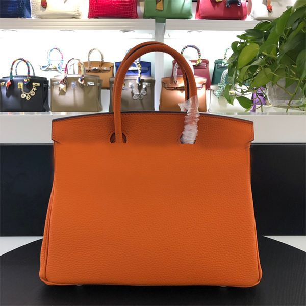 

5a luxurys tote bags brand handbag women famous handbags with shoulder straps and packing birkin bag genuine leather 25cm 30cm