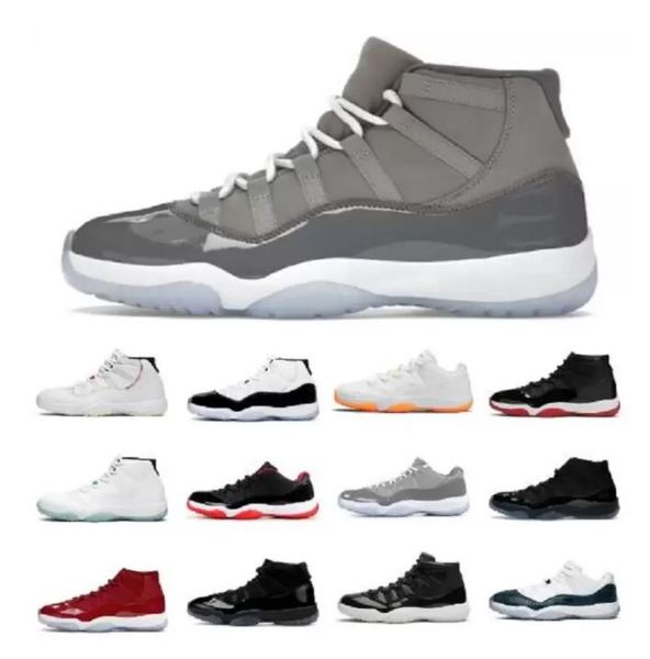 

jumpman 11 11s men women basketball shoes high 25th anniversary platinum tint bred concord 45 heiress low legend blue space jam sneakers tra