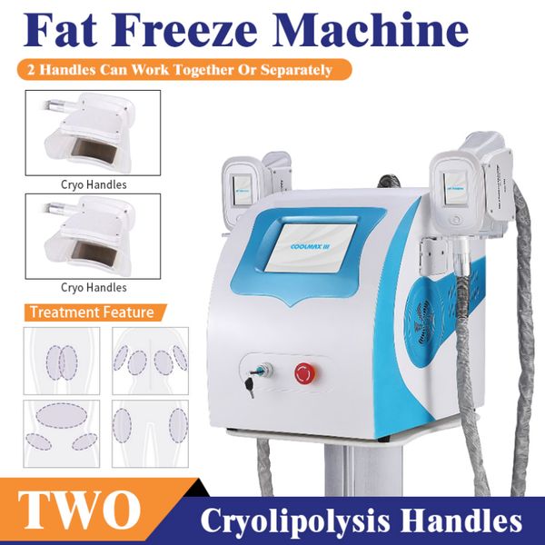 

2 handles cellulite remove cool technology fat ing machine fat reduction for salon use
