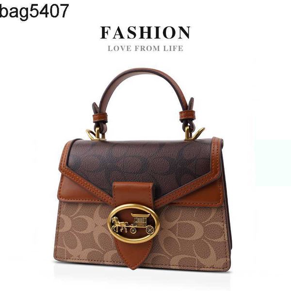 

women's bags are 50% off at the shop hong kong it live broadcast new trend high sense old flower color matching hand msenger