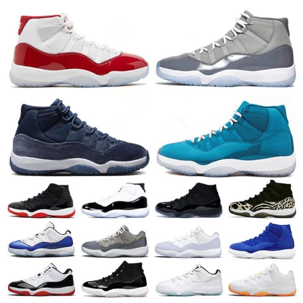 

11s basketball shoes men 11 cherry cool grey midnight navy jubilee 25th anniversary concord bred low 72-10 legend blue mens women trainers