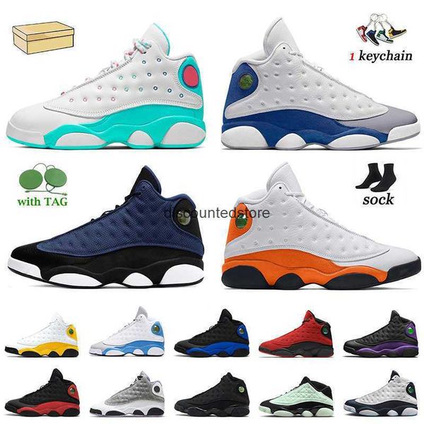 

basketball shoes jogging sneakers trainers with brave blue solar green pink black cat chicago obsidian court purple classic 13s flint 13