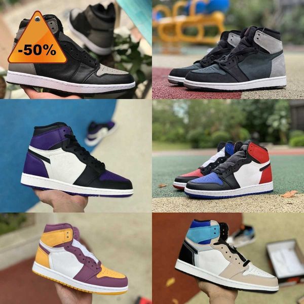 

og jumpman 1 1s high sports basketball shoes men women stage haze stealth prototype candy j shadow unc royal toe obsidian bio hack pine gree, Black