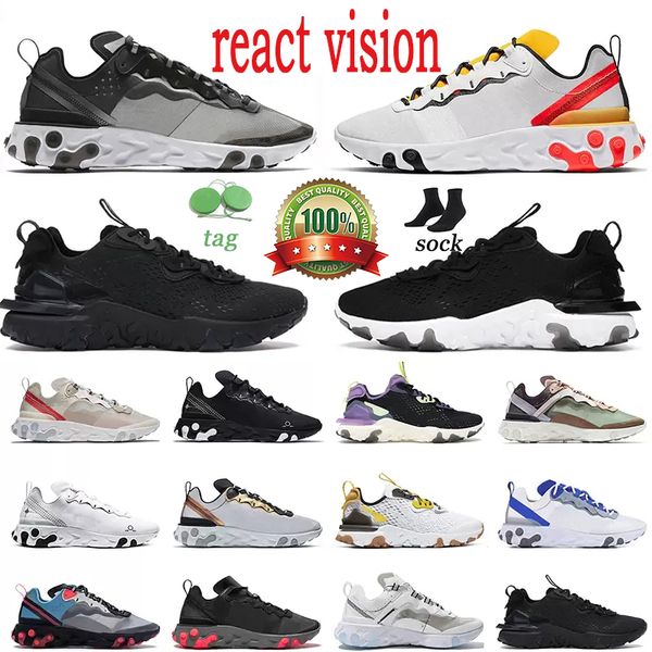 

react vision element 55 87 running shoes epic vision undercover anthracite worldwide pack white men women black iridescent sneakers trainers