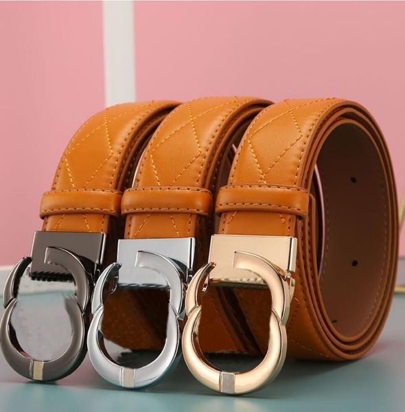 

women's genuine leather belts classic solid color quilting seam luxury leisure belt women versatile designers belts fashion 2022 new st, Black;brown